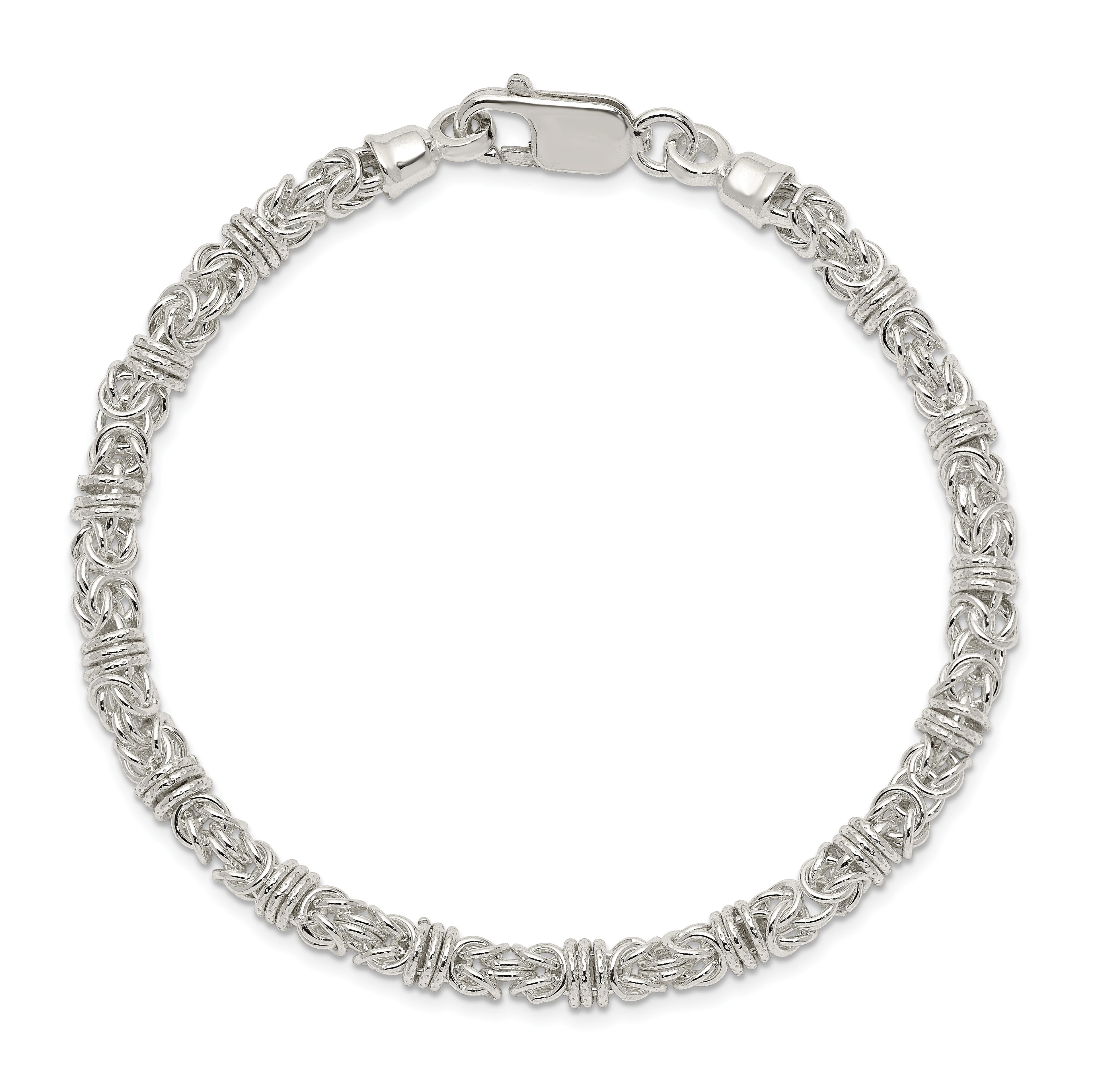 Sterling Silver Polished Fancy Link Bracelet