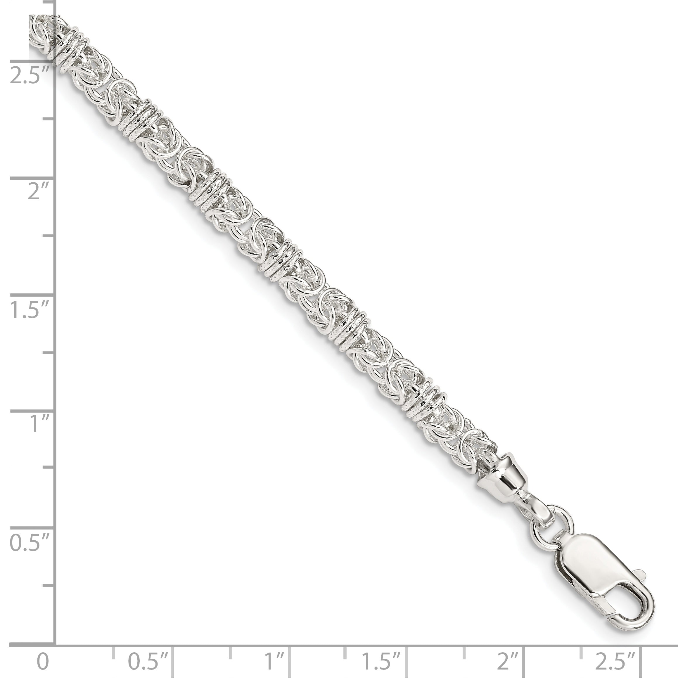 Sterling Silver 7.5inch Polished Fancy Link Bracelet