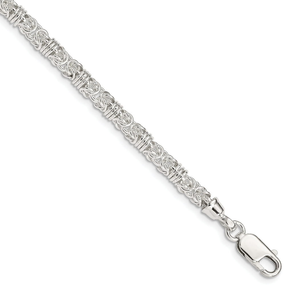 Sterling Silver Polished Fancy Link Bracelet