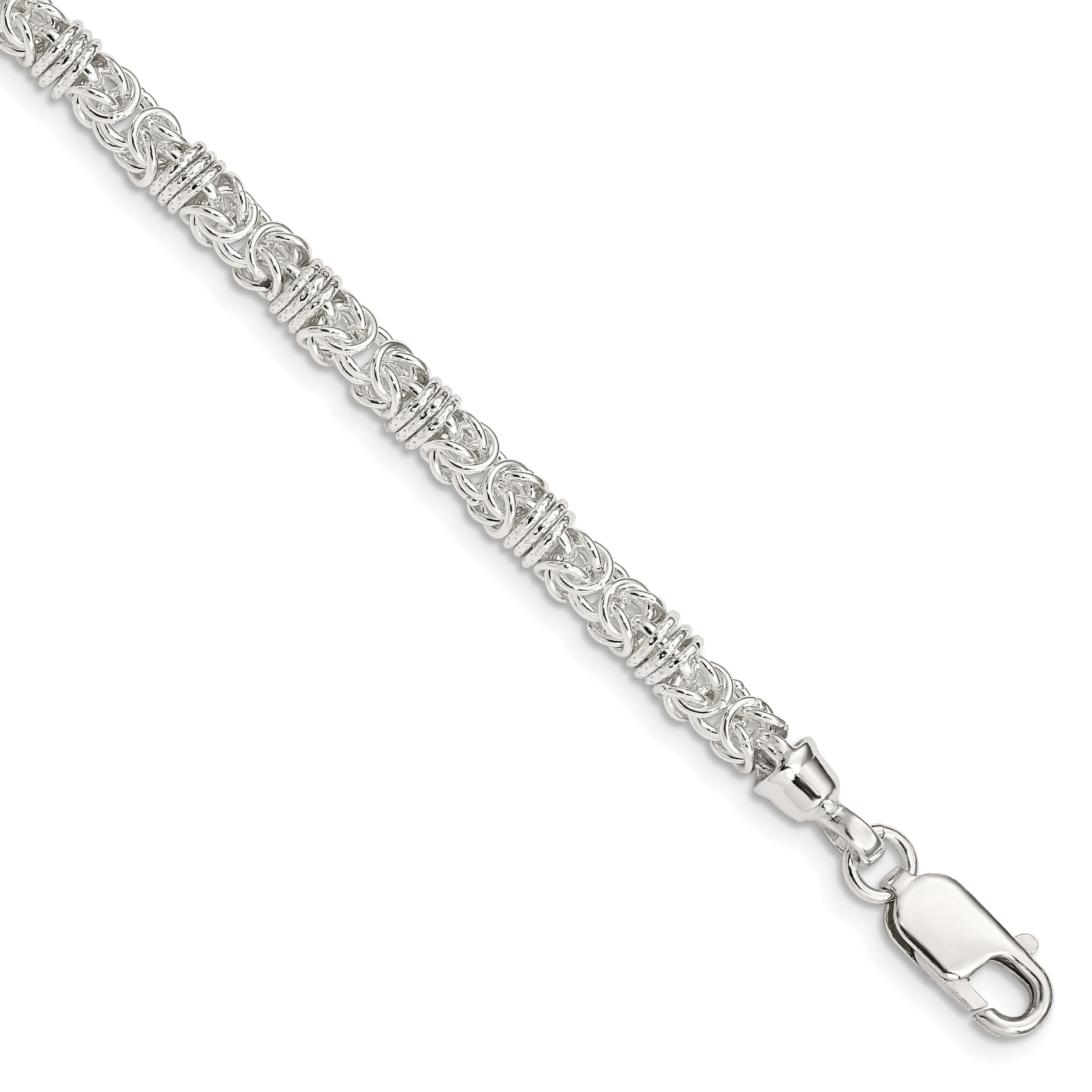 Sterling Silver Polished Fancy Link Bracelet