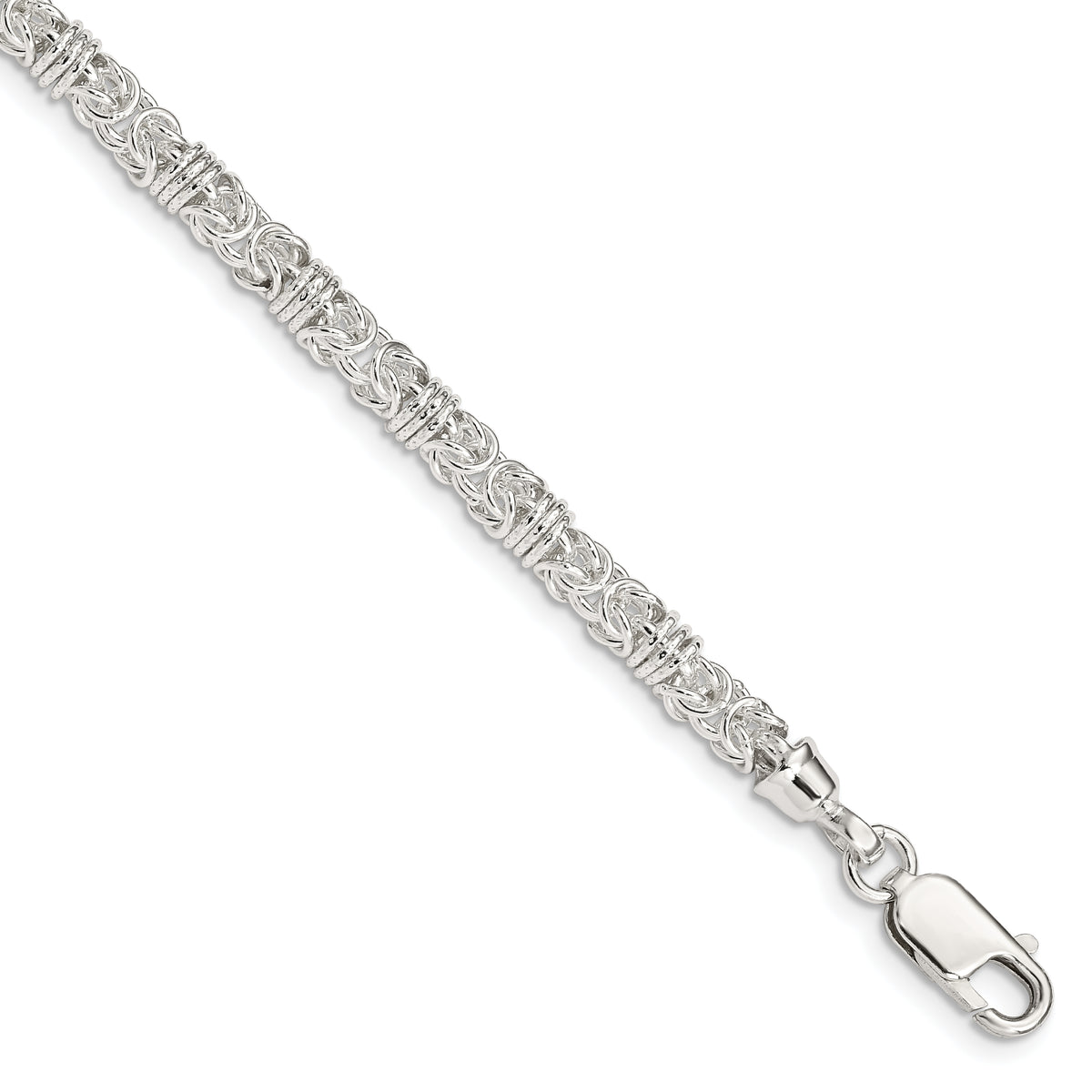 Sterling Silver 7.5inch Polished Fancy Link Bracelet