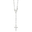 Sterling Silver Polished Rosary Necklace