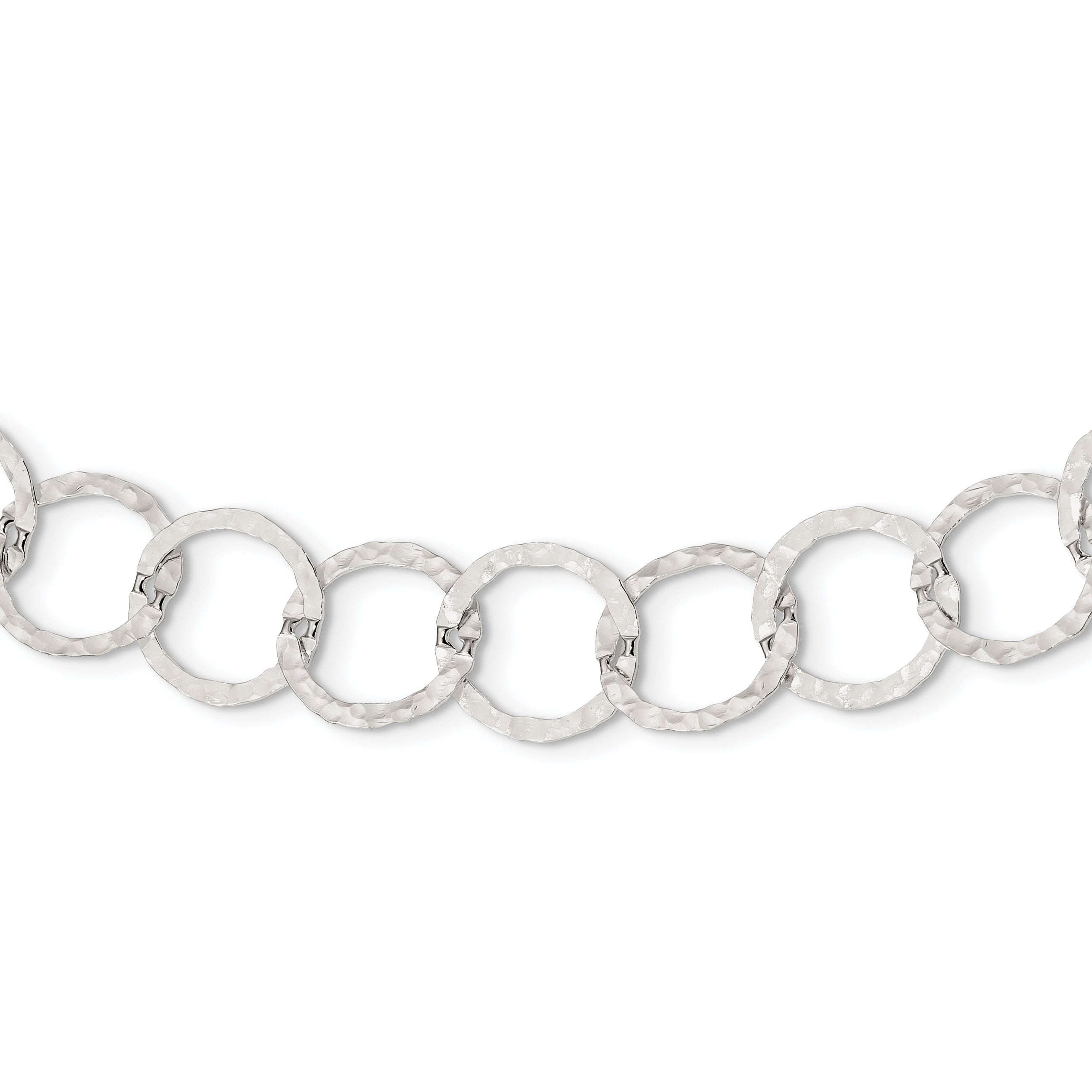 Sterling Silver Fancy Hammered Necklace Main image