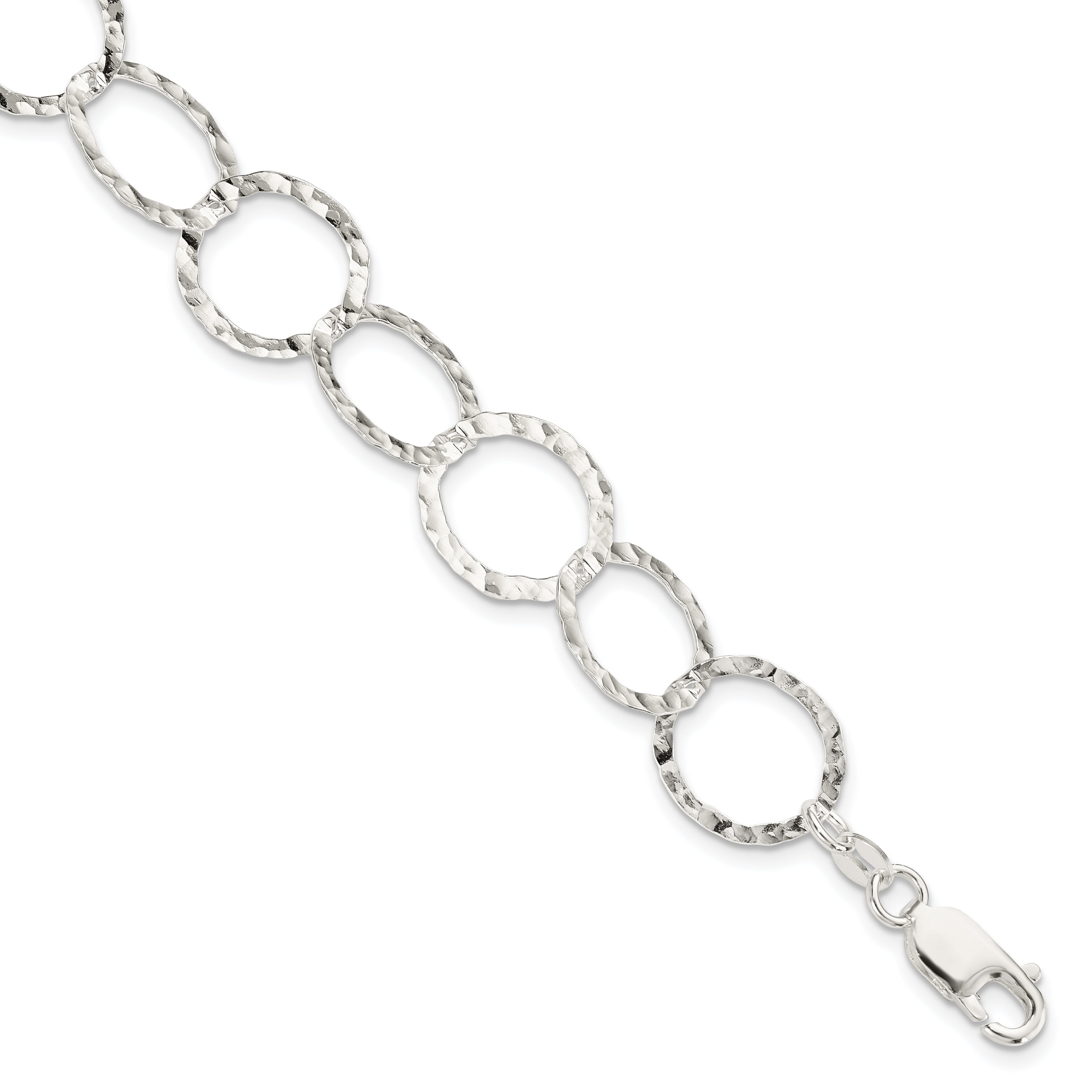 Sterling Silver Fancy Hammered Bracelet Main image
