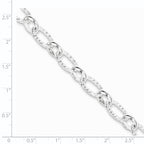 Sterling Silver 7.5inch Polished Fancy Link Bracelet