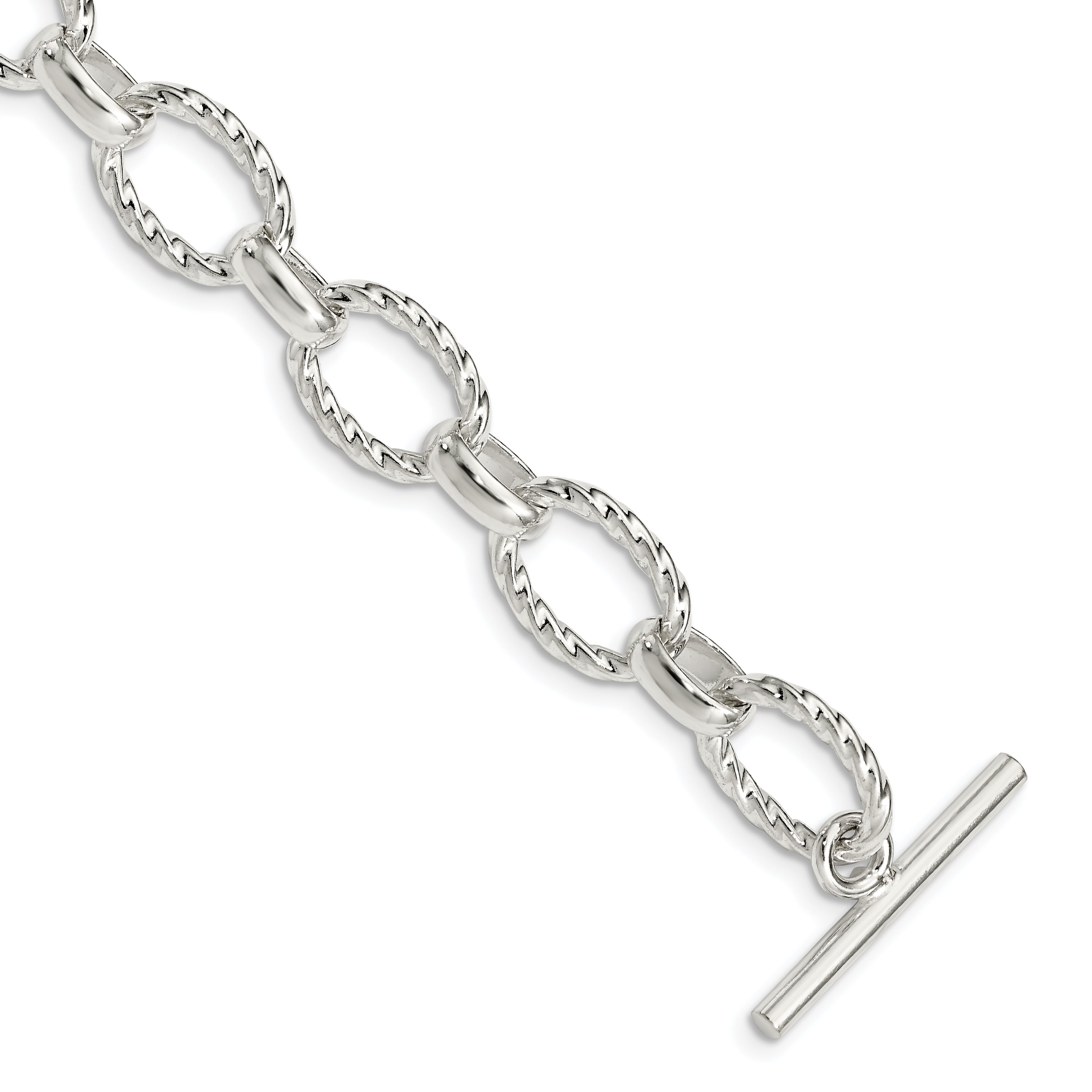Sterling Silver 7.5inch Polished Fancy Link Bracelet Main image