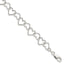 Sterling Silver 8inch Polished Fancy Large Heart Link Bracelet