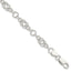 Sterling Silver 7.5inch Polished Fancy Knot-Link Bracelet