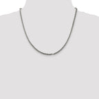 Sterling Silver Antiqued 3.25mm Solid Square Spiga Chain