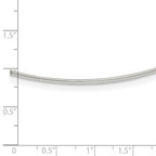 Sterling Silver Solid Polished 1.2mm Neck Wire Necklace