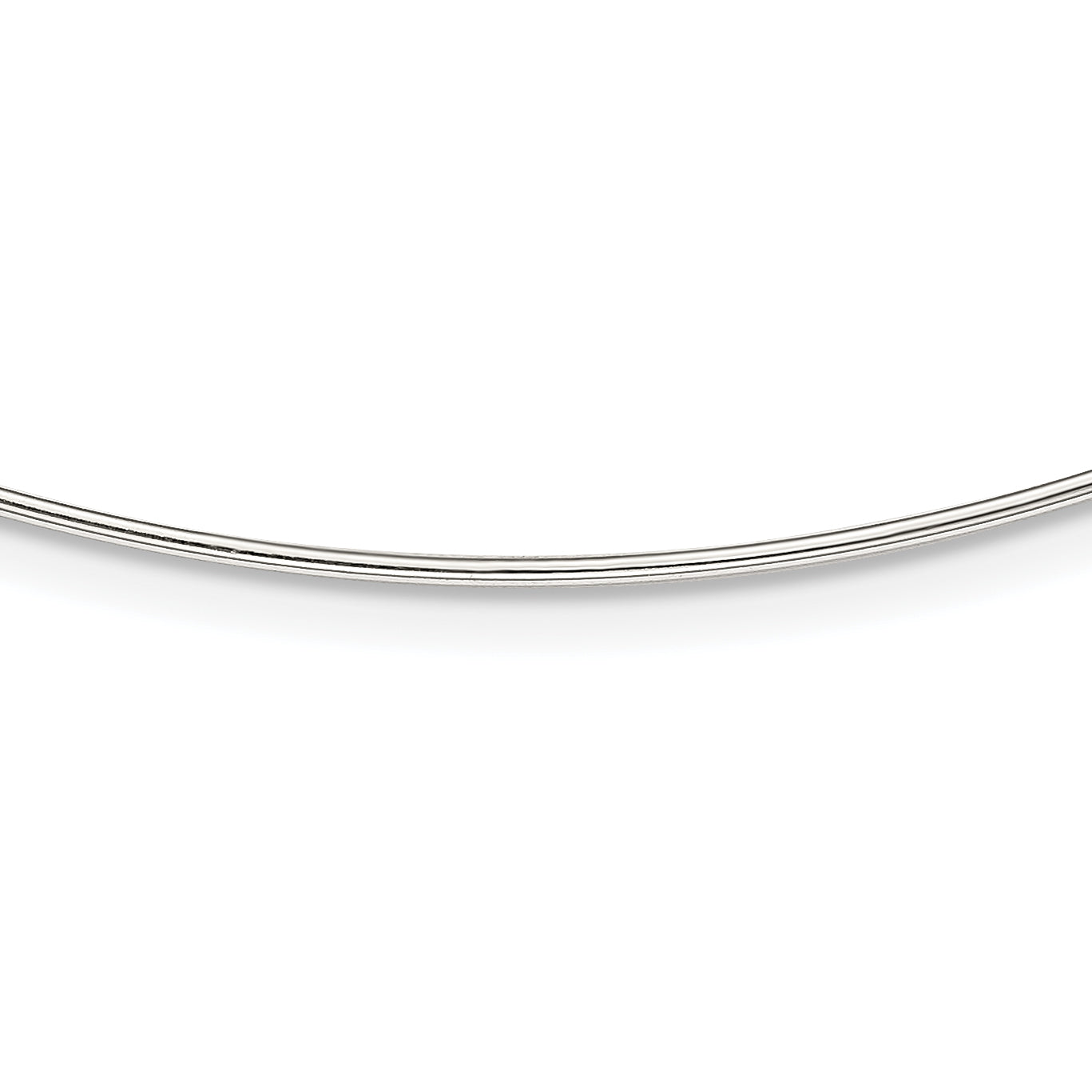 Sterling Silver Solid Polished 1.2mm Neck Wire Necklace Main image