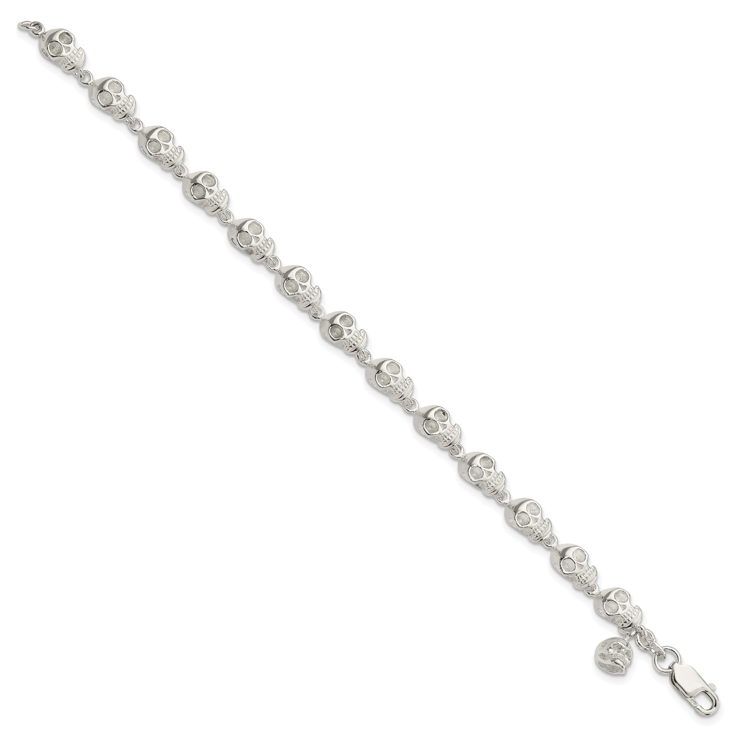 Sterling Silver Skull Bracelet Secondary image