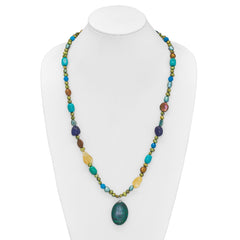 Sterling Silver Citrine/Lapis/Agate/Howlite/Jade/Chrysocolla/Necklace