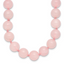 10-10.5mm Smooth Beaded Rose Quartz Necklace With Sterling S.RH Clasp