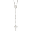 Sterling Silver Polished Rosary Necklace
