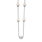 Sterling Silver 9-11mm Multi-color Freshwater Cultured Pearl With  2in ext. Necklace