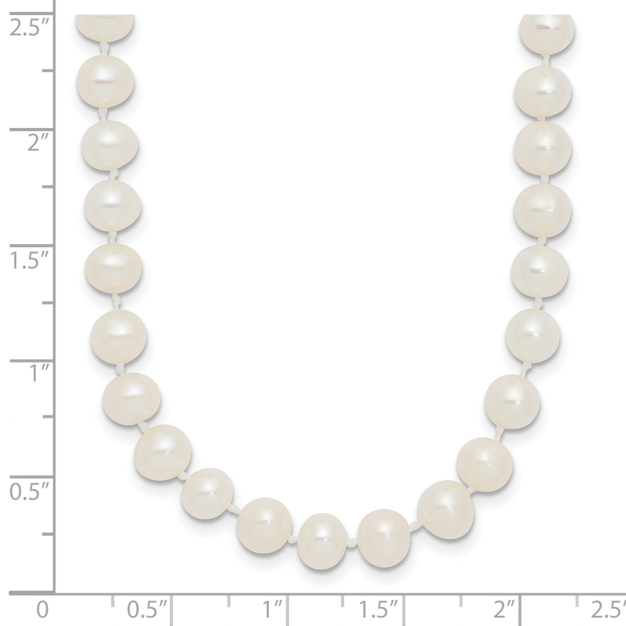 Sterling Silver Rhodium-plated 5-6mm White Near-Round Freshwater Cultured Pearl 28 inch Necklace
