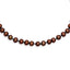Sterling Silver Rhodium-plated 6-7mm Brown Near-Round Freshwater Cultured Pearl 16 inch Necklace