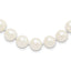 Sterling Silver Rhodium-plated 10-11mm White Near-Round Freshwater Cultured Pearl 24 inch Necklace
