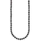 Sterling Silver Black Freshwater Cultured Pearl Necklace 4-5mm