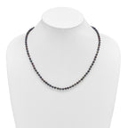 Sterling Silver Black Freshwater Cultured Pearl Necklace 4-5mm