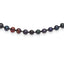 Sterling Silver Rhodium-plated 4-5mm Black Near-Round Freshwater Cultured Pearl 24 inch Necklace