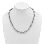 Sterling Silver Grey Freshwater Cultured Pearl Necklace 8-9mm