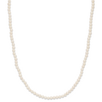 6-7mm White Semi-round Freshwater Cultured Pearl Endless 80 inch Necklace