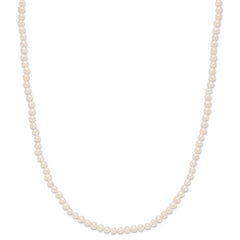 6-7mm White Semi-round Freshwater Cultured Pearl Endless 80 inch Necklace