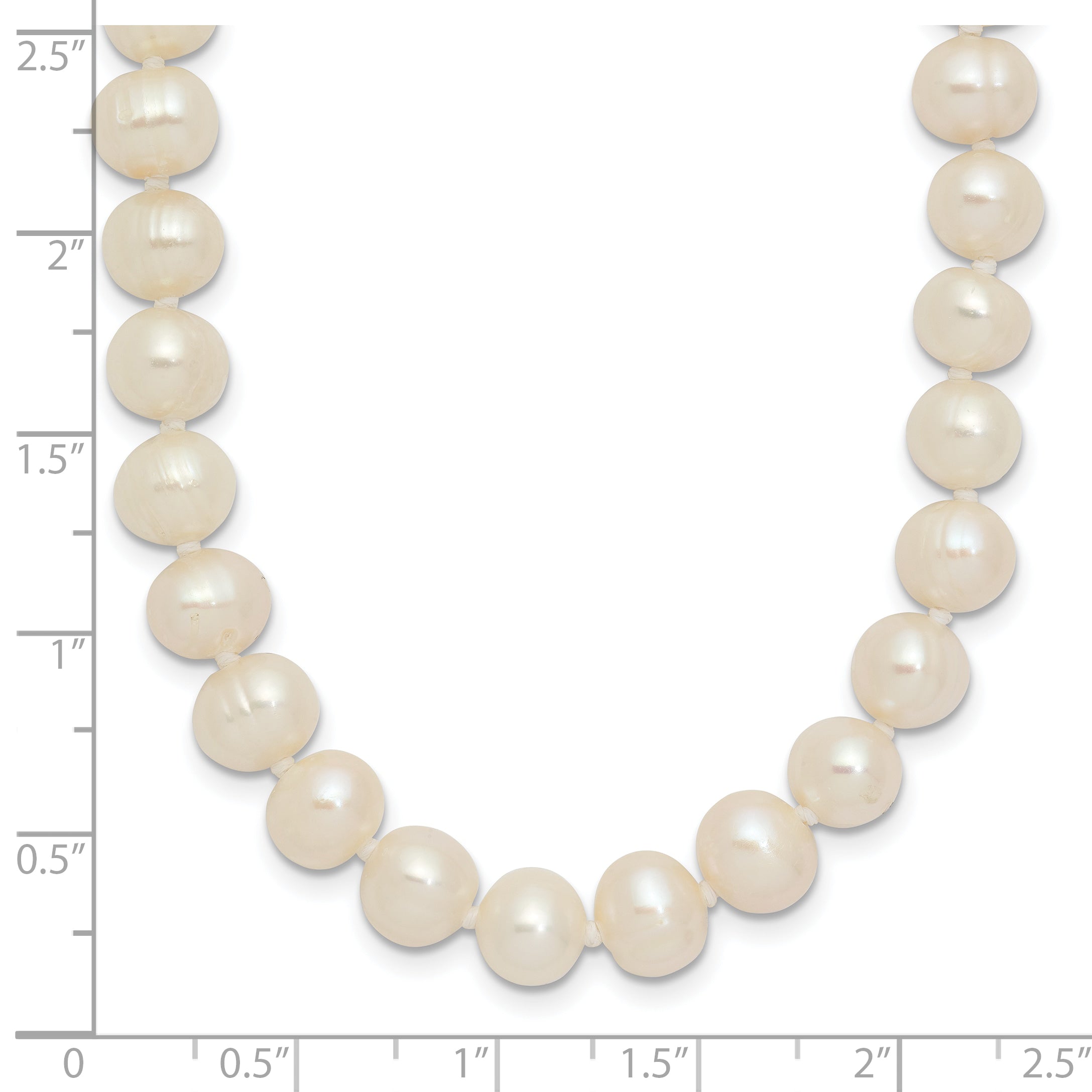 6-7mm White Semi-round Freshwater Cultured Pearl Endless 80 inch Necklace