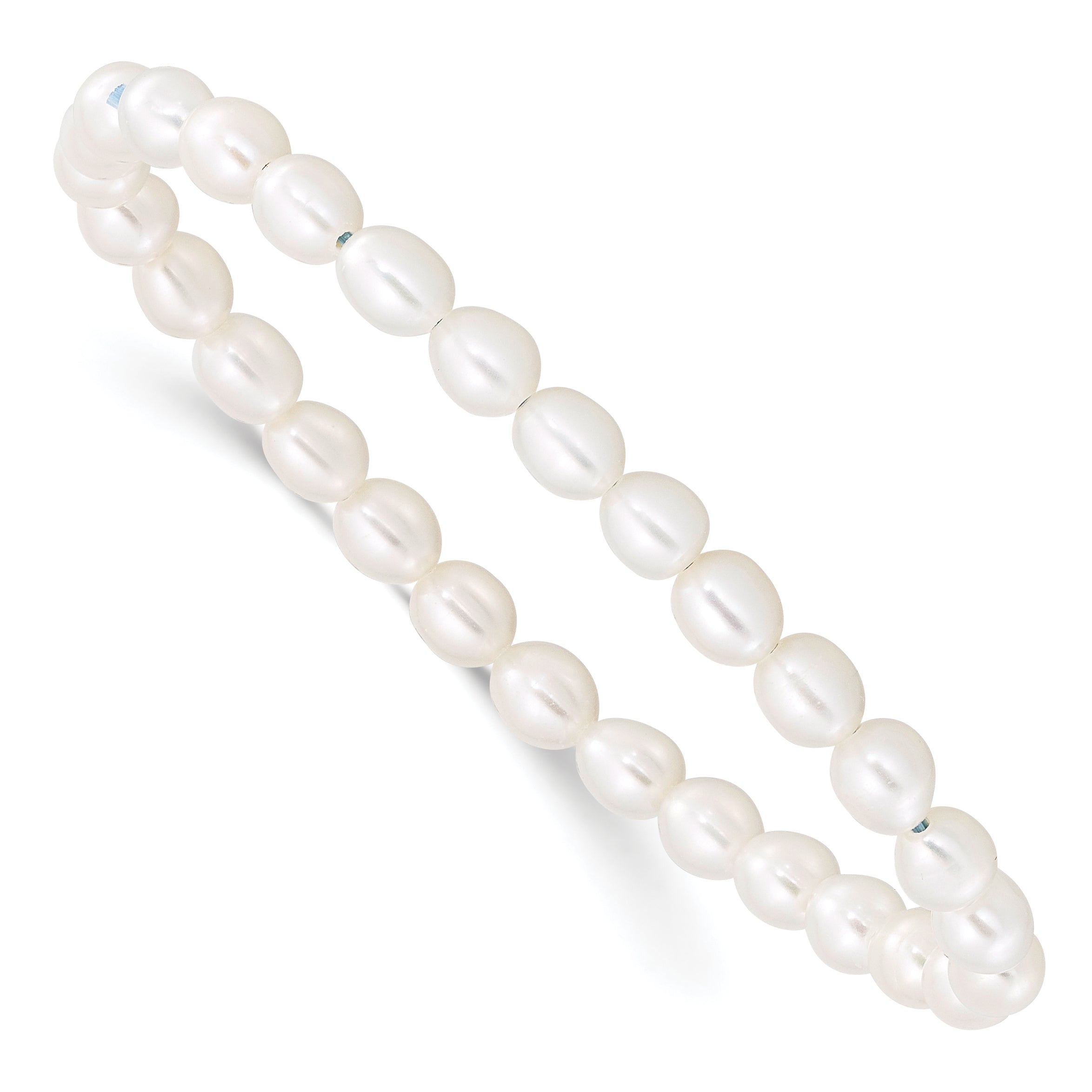 Children's 4-5mm White Rice Freshwater Cultured Pearl Stretch Bracelet Main image