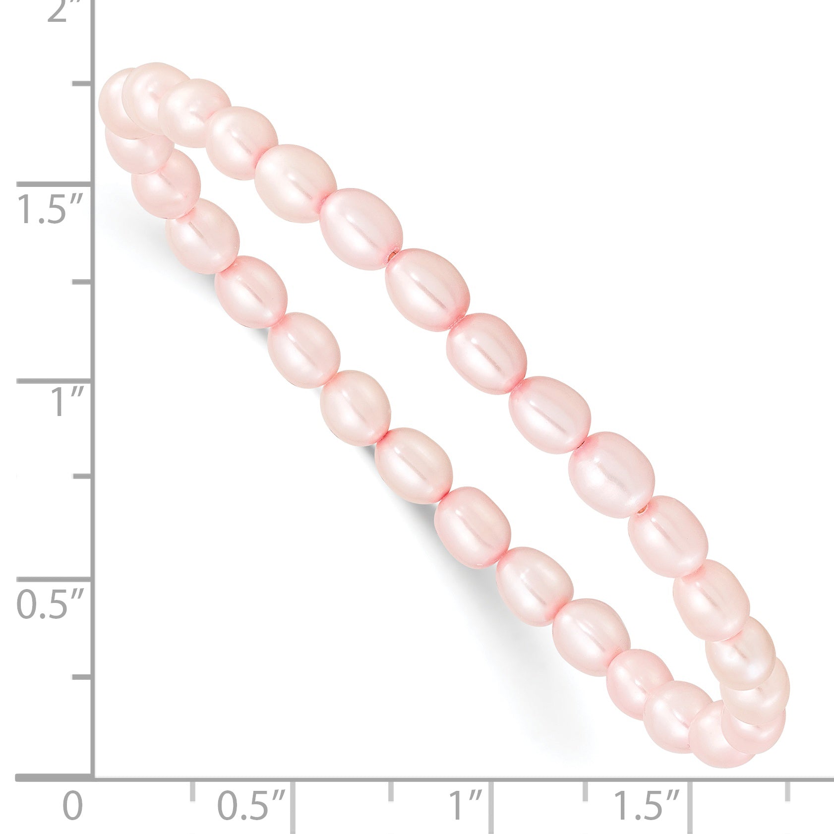 Children's 4-5mm Pink Rice Freshwater Cultured Pearl Stretch Bracelet Secondary image