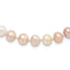 Sterling Silver Rhodium-plated 8-9mm Multi-color Near-Round Freshwater Cultured Pearl 20 inch Necklace