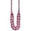 Sterling Silver Charoite, Jade, Pink and Purple Jasper With 2in ext Necklace