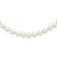Sterling Silver Rhodium-plated 4-5mm White Near-Round Freshwater Cultured Pearl 28 inch Necklace