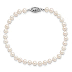 Women's Sterling Silver Rhodium-Plated 4-5mm Freshwater Cultured Pearl Bracelet