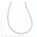 4-5mm White Round Imitation Shell Pearl with Glass Bead 24 inch Eyewear Chain