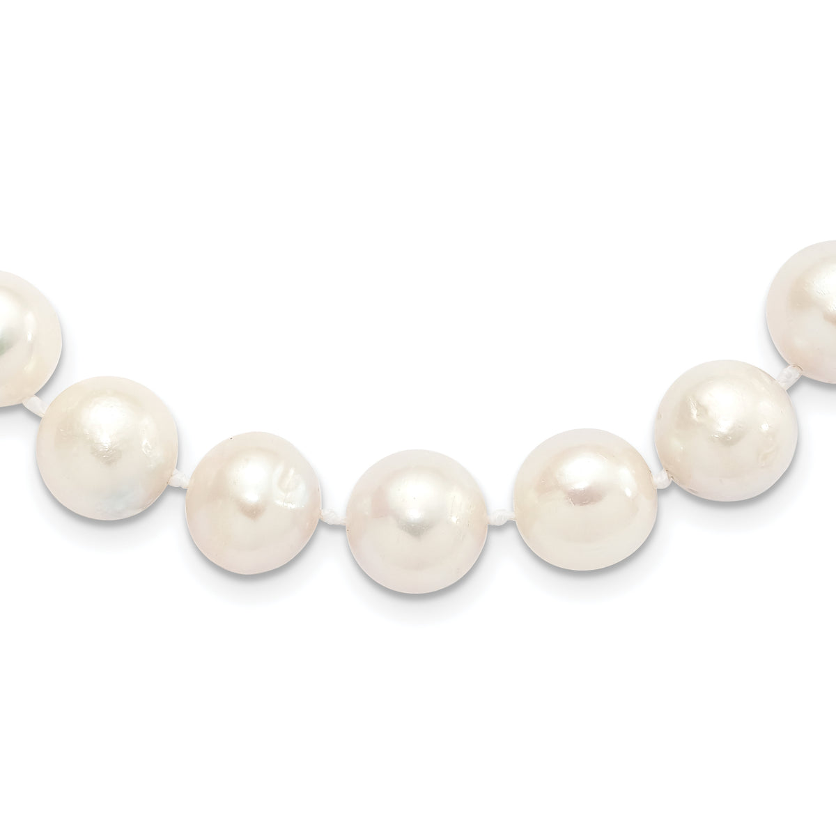 Sterling Silver Rhodium-Rhodium-Plated 12-13mm White Near-Round Freshwater Cultured Pearl 20 inch Necklace
