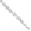 De-Ani Sterling Silver Rhodium-plated Polished and Textured Sea Life 7.25 inch Bracelet