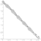 De-Ani Sterling Silver Rhodium-plated Polished Flip-flop Bracelet