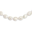 Sterling Silver Rhodium-Rhodium-Plated 11x14mm White Keshi Freshwater Cultured Pearl 18 inch Necklace