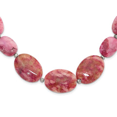 Sterling Silver Multi Stone 18.5in With 2 Inch Extention Necklace