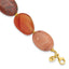Sterling Silver Gold-plated Aventurine/Carnelian/Jasper 1in ext Bracelet