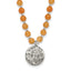 Sterling Silver Oxidized Aventurine Beaded With 2 Inch Extention Necklace