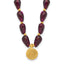 Sterling Silver Gold-plated Garnet 16in With 2 Inch Extention. Necklace