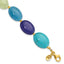 Sterling Silver Gold-plated Multi Stone 7in w/1in ext. Bracelet