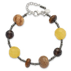 Sterling Silver Multi Stone 7.5in w/1in ext Bracelet