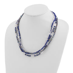 Sterling Silver FWC Pearl/Quartz Adjustable 17in or 40in Necklace