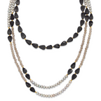 Sterling Silver Gold-plated Multi Stone Adj. 17in or 40in Necklace