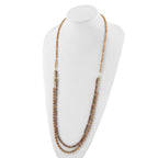 Sterling Silver Gold-plated Multi Stone Adj. 17in or 40in Necklace